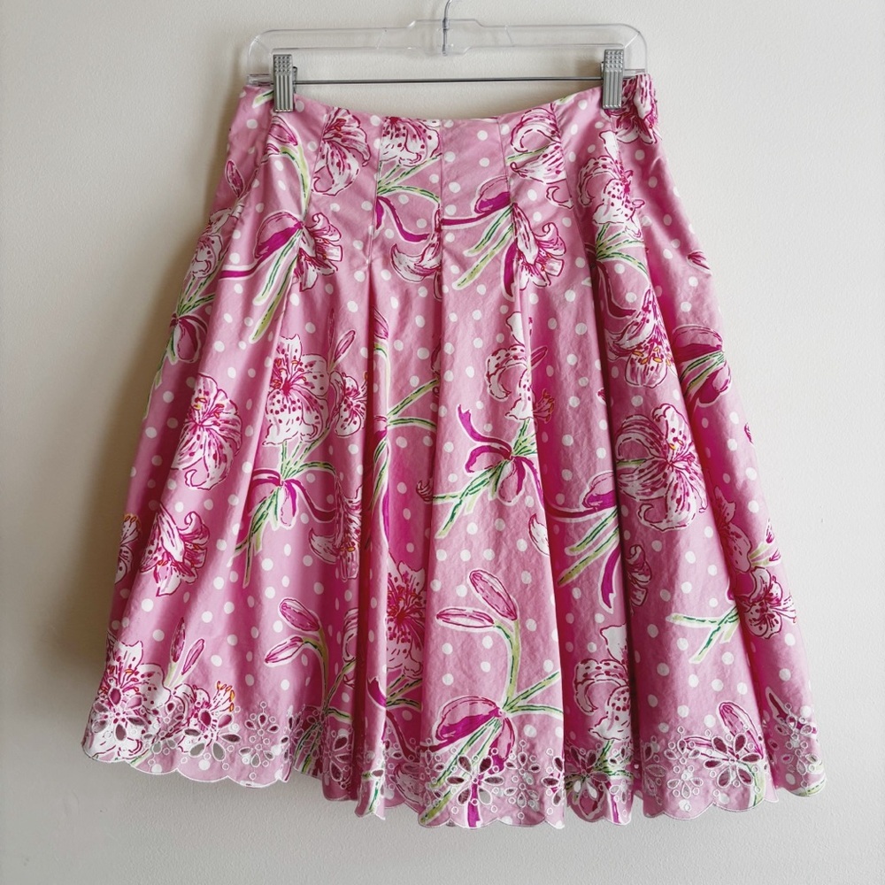 Lilly Pulitzer Vintage Ingrid Skirt Sz 6 Phipps Pink Pulitzers Prize White Label